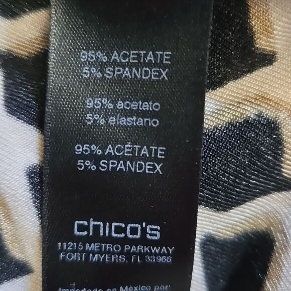 Chico's XL 16 Travelers Pull On Taper Ankle Pants Travel Stretch Geometric Print - Picture 10 of 11